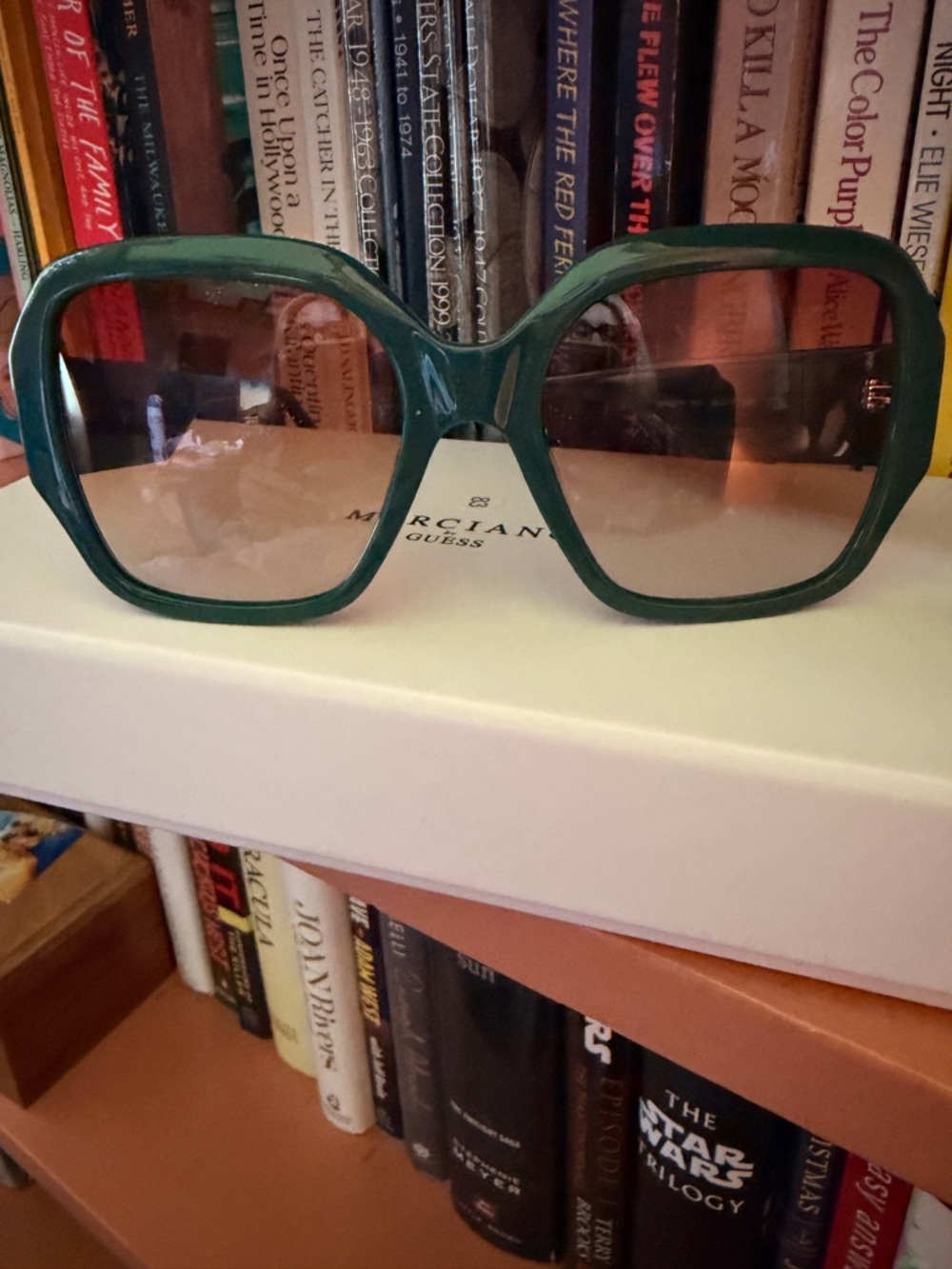Marciano Green Oversized Square Sunglasses